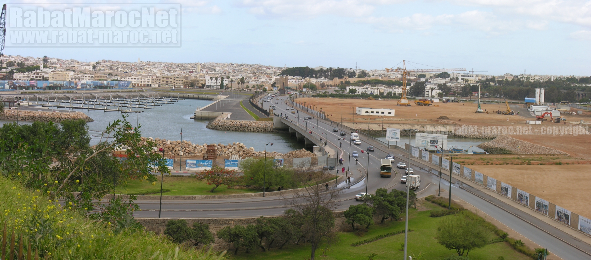2008 - la marina en construction  - pont moulay hassan