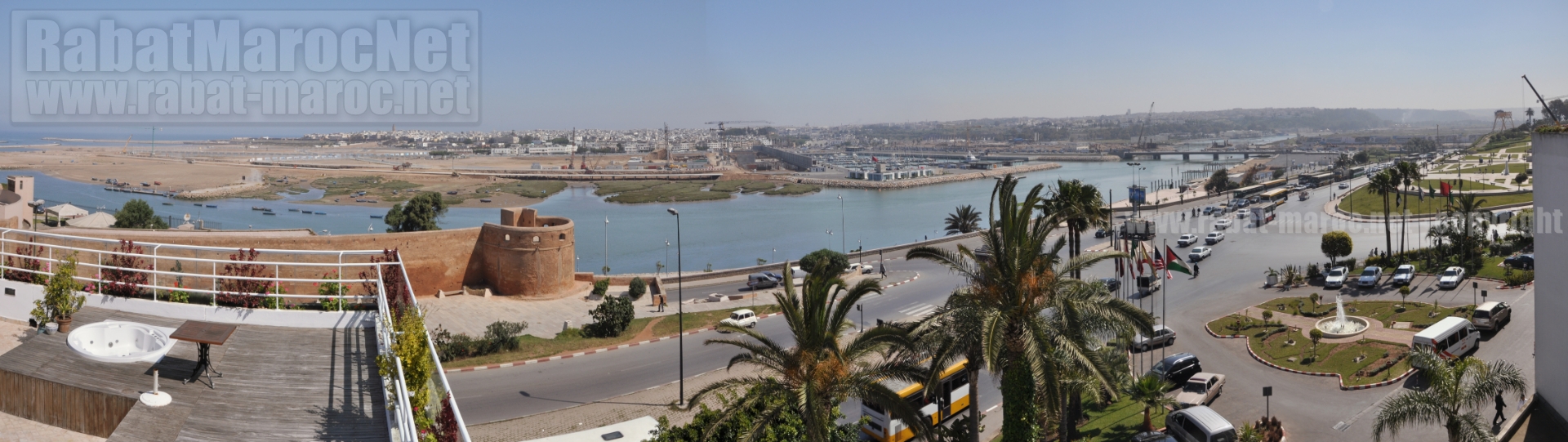 Panorama 18 Bouregreg depuis le pont moulay hassan jusqu au debarcadere