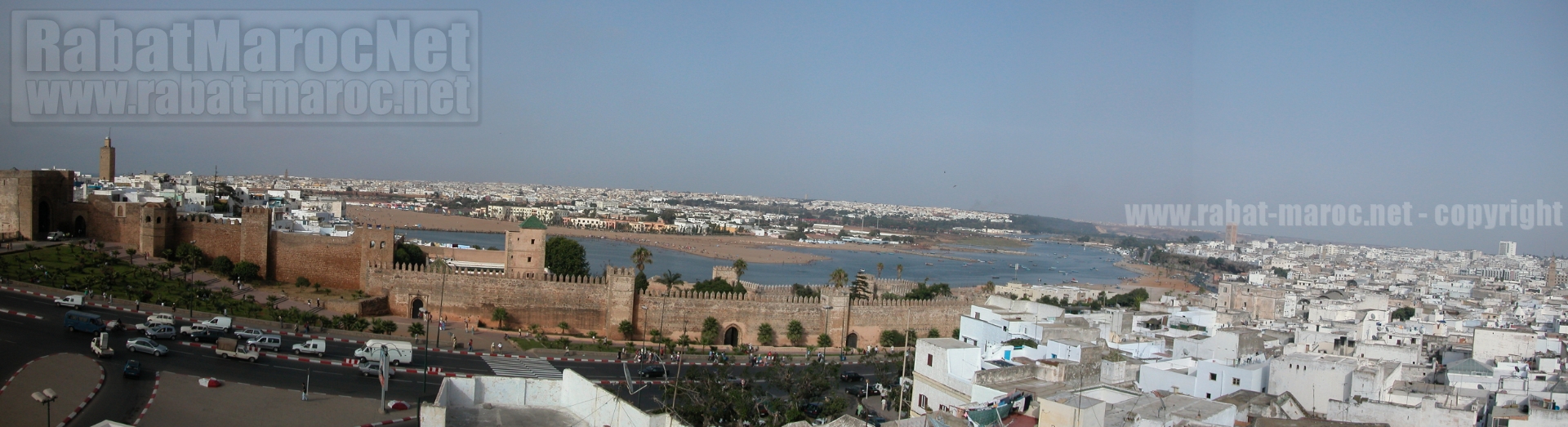 kasbah oudayas jusqu'au pont moulay hassan 2004 plan large