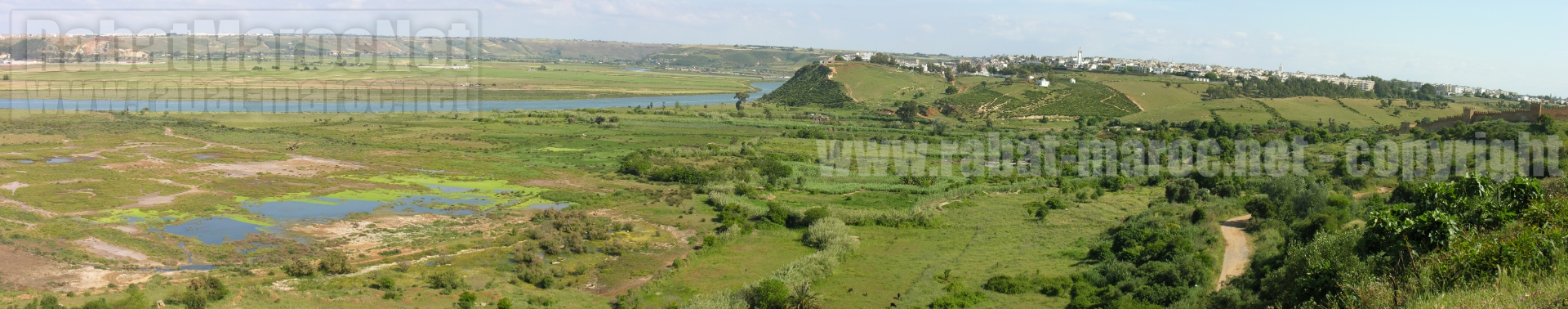 Panorama 23 Vallee du Bouregreg derriere chellah